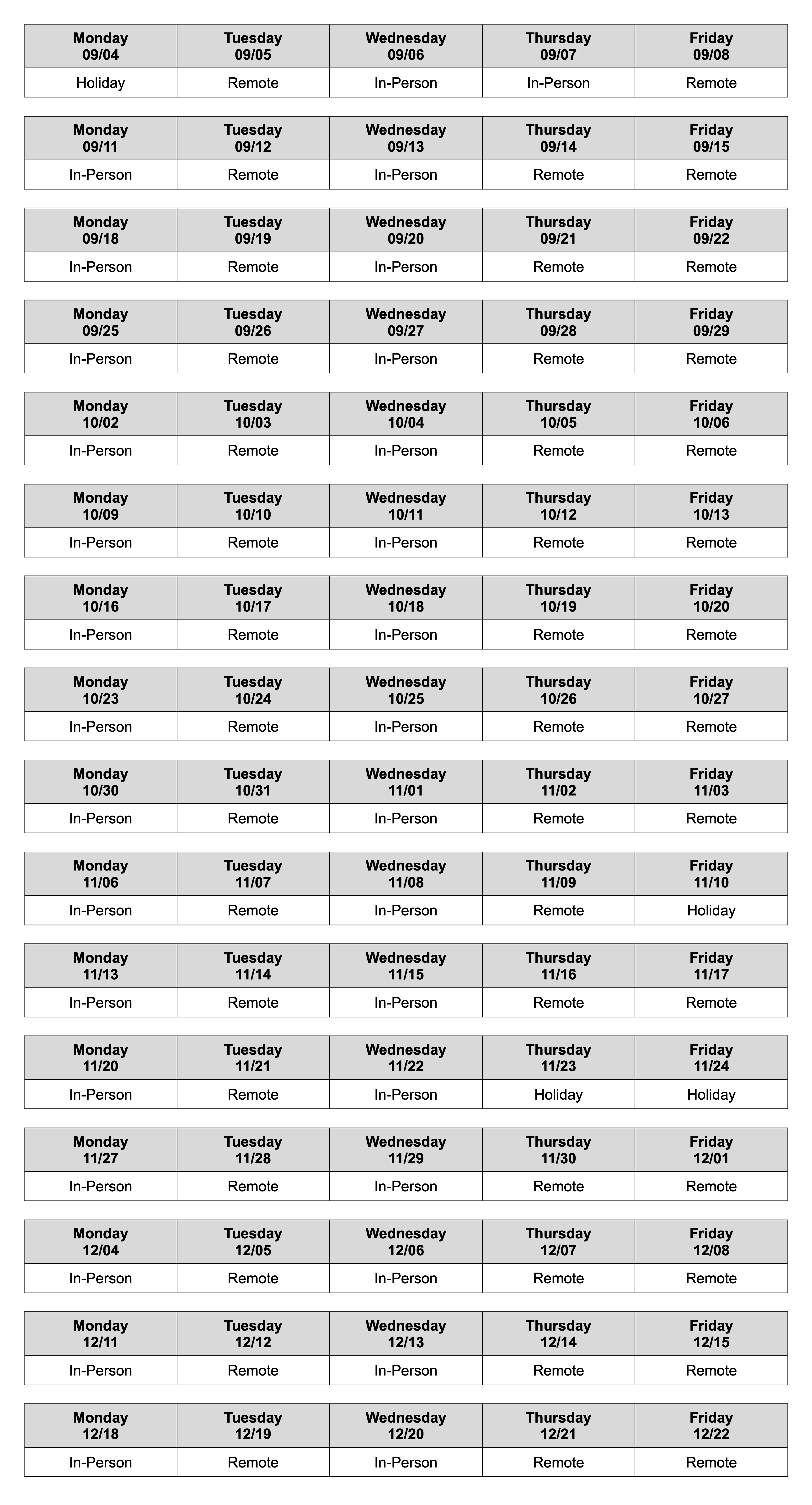 Nikita McWells - Hybrid Work Schedule 0904-1222