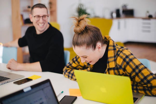 Students Laughing