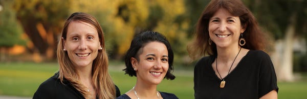 Dr. Laura Sales, Dr. Gabriela Canalizo, and grad student