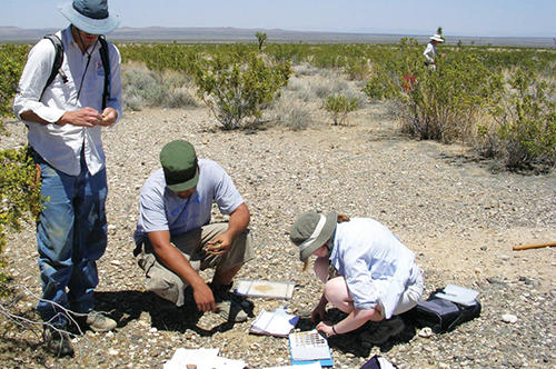 environmental science students in the desert (c) UCR / CNAS